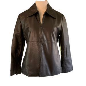 ISDA & Co sz M black leather jacket